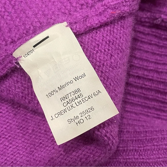 Madewell Wallace Merino Wool Purple Button Down Cardigan Sweater Elbow Patches S - Picture 8 of 11